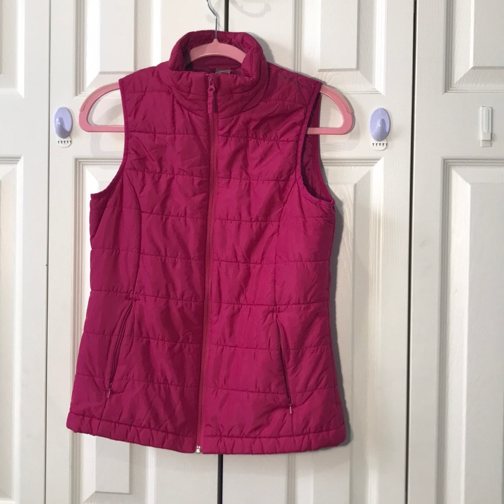 Pink puffer vest